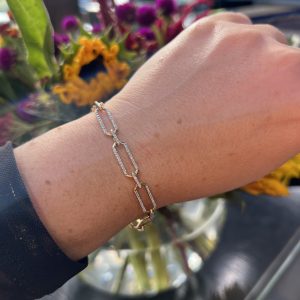 Fashion diamond link tennis bracelet