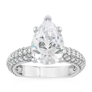 14K Pear Diamond Engagement Ring