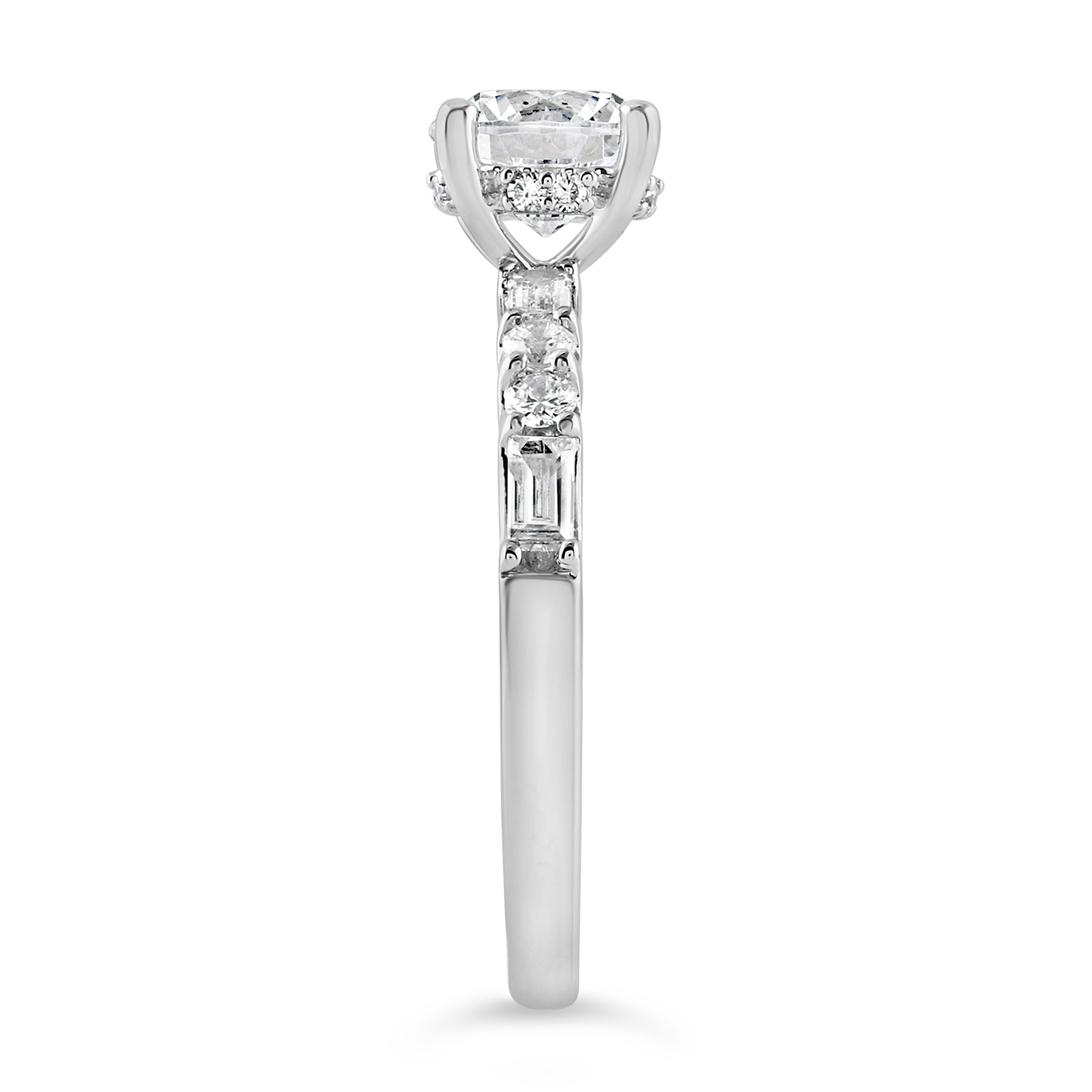 14K Hidden Halo Round Diamond Engagement Ring - Image 3