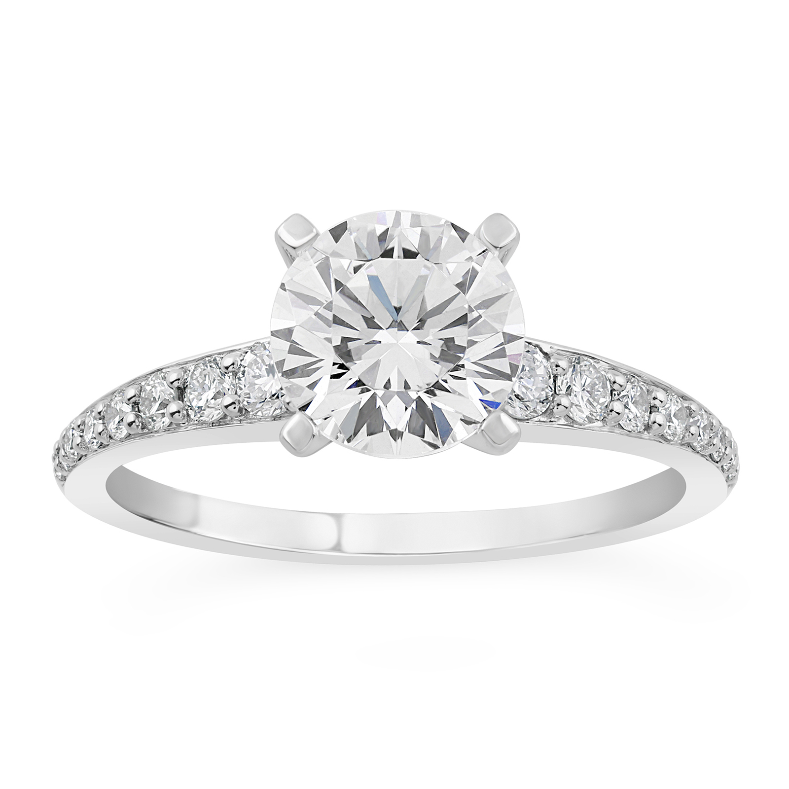 14K Round Diamond Engagement Ring