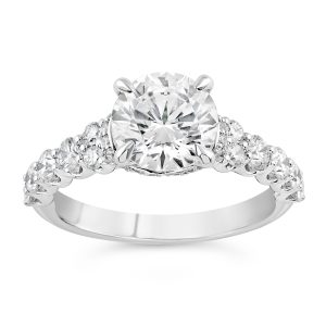 14K Round Diamond Engagement Ring