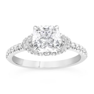 14K Cushion Diamond Engagement Ring