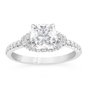 14K Cushion Lab Grown Diamond Engagement Ring