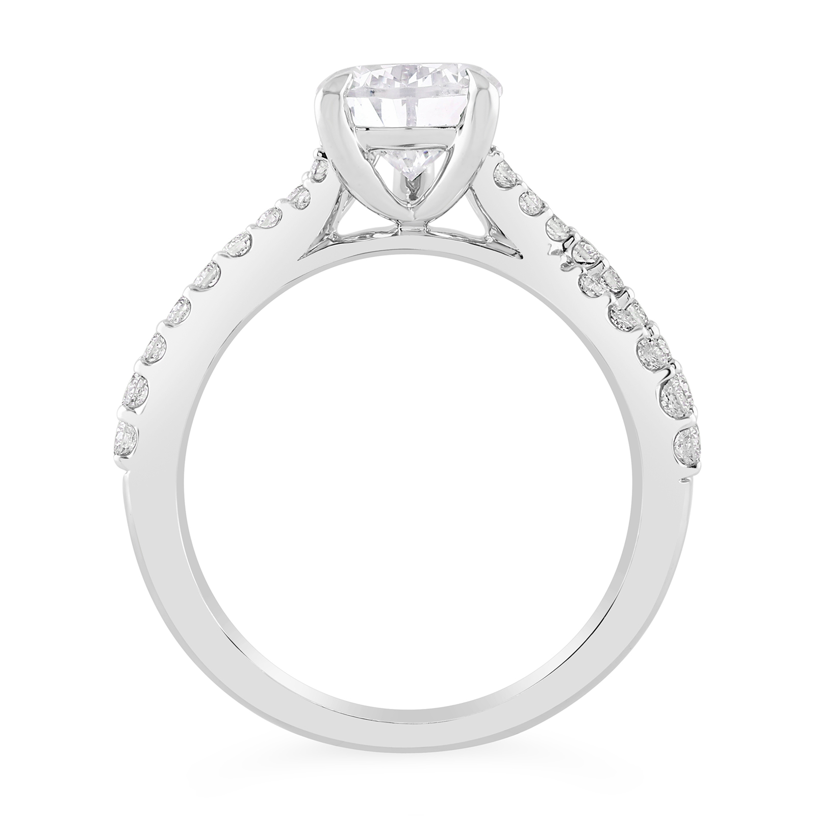 14K Twist Shank Pear Lab Grown Diamond Engagement Ring - Image 2