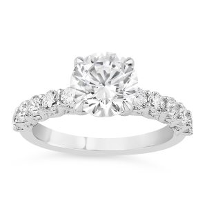 14K Round Lab Grown Diamond Engagement Ring
