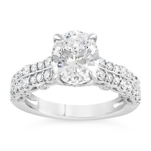 14K Oval Lab Grown Diamond Engagement Ring