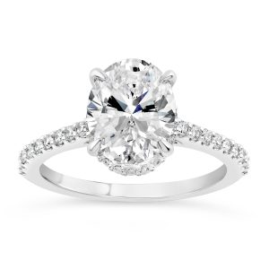 14K Oval Lab Grown Diamond Engagement Ring