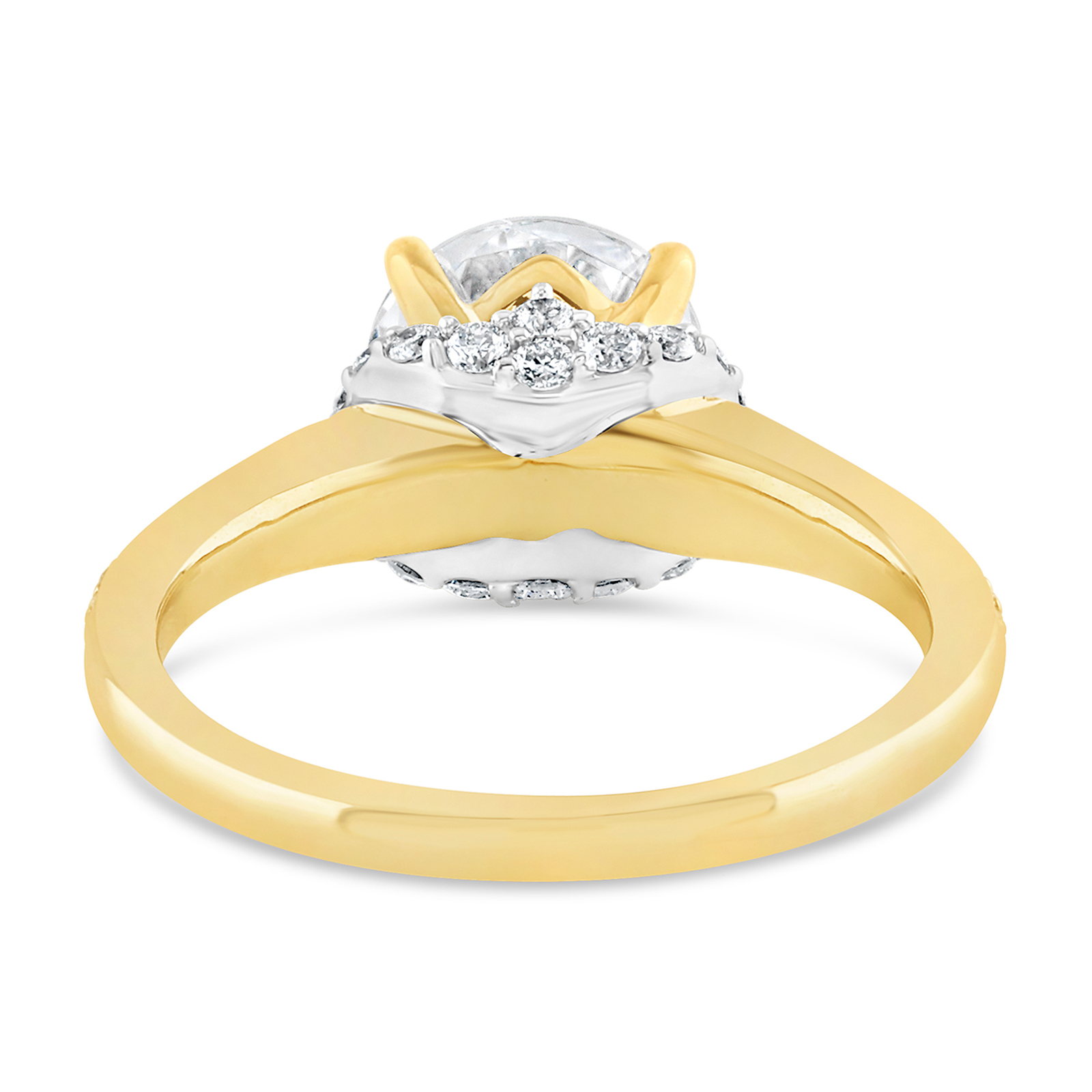 14KTwo-Tone Gold Round Lab Grown Diamond Engagement Ring - Image 4