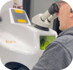 Looking in Microscope